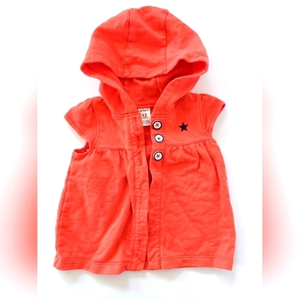 Orange Hooded Cape Jacket 12 month‎ Girl's Outerwear with star